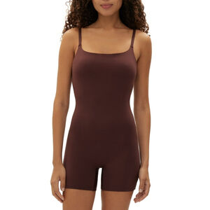Gap GapBody Size Extra Large Dark Brown Super Stretch Shorty Bodysuit NWT